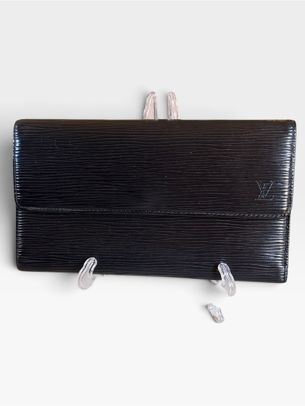 Louis Vuitton Black Epi Leather International Wallet Trifold